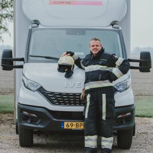 Brandweer Fryslân: Thomas Keizer (38) is sjeffeur bij de blusploeg en sjeffeur fan beroep