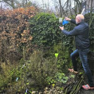 Stichting BiodiverStiens duikt de tuin in bij Douwe
