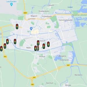 Slimme verkeerslichten in Leeuwarden in werking