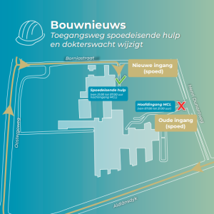 Toegangsweg spoedeisende hulp MCL en dokterswacht wijzigt vanaf 28 augustus 2024