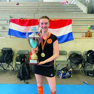 Korfbalster Sigrid Kuipers van KV CSL <br />Wereldkampioen Korfbal U19